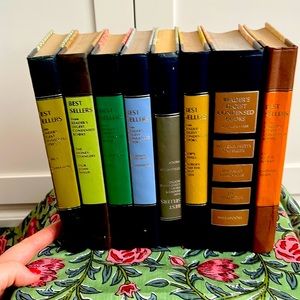 8 readers digest books with patterned jackets